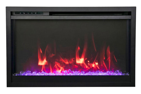 Image of Amantii Traditional Extra Slim 30-Inch Built-In Electric Firebox Insert  | Electric Fireplace Heater | TRD-30-XS | Electric Fireplaces Depot