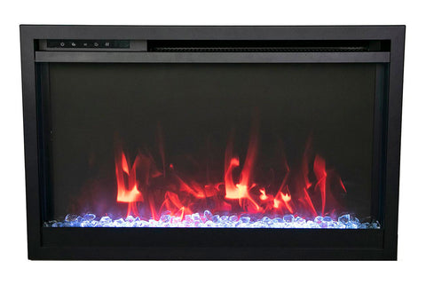 Image of Amantii Traditional Extra Slim 30-Inch Built-In Electric Firebox Insert  | Electric Fireplace Heater | TRD-30-XS | Electric Fireplaces Depot