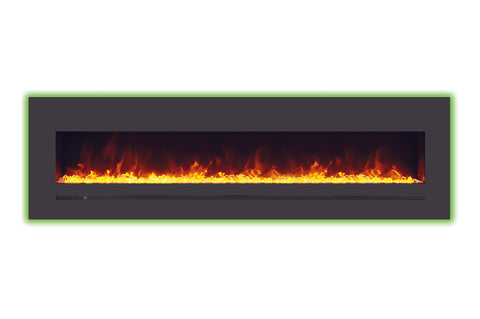 Image of Sierra Flame 78 inch Wall Mount Linear Electric Fireplace - Heater - Electric Fireplaces Depot