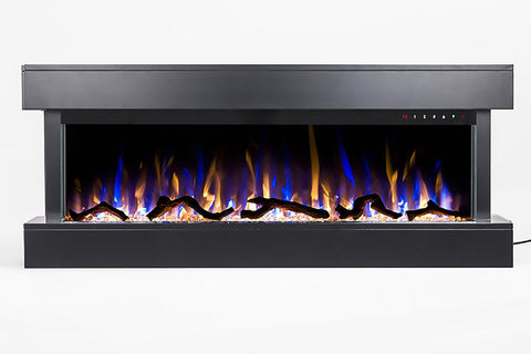 Image of Touchstone Chesmont 50" Wall Mount 3-sided Electric Fireplace in Black | 80034 | Electric Fireplaces Depot