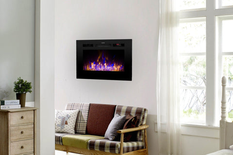 Image of Touchstone Sideline 28 inch Built-in Electric Fireplace - Heater - 80028 - Electric Fireplaces Depot