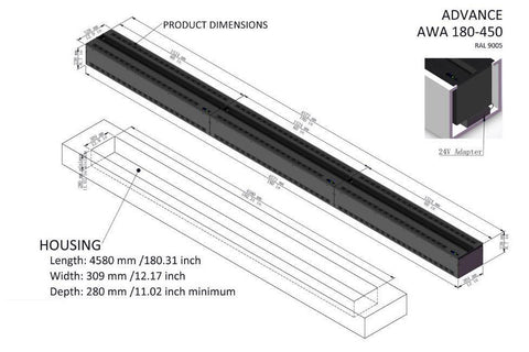 Image of Aquafire Water Vapor 40'' Built-In Electric Fireplace Insert | Water Mist Electric Fireplace | AWA-40-100 | Electric Fireplaces Depot