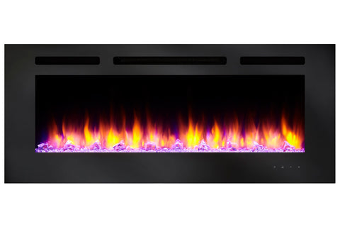 Image of Hearth & Home SimpliFire Allusion 60 Inch Wall Mount Recessed Linear Electric Fireplace Insert | SF-ALL60-BK | Electric Fireplaces Depot