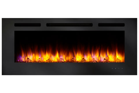 Image of Hearth & Home SimpliFire Allusion 48 Inch Wall Mount Recessed Linear Electric Fireplace Insert | SF-ALL48-BK | Electric Fireplaces Depot