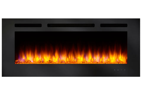 Image of Hearth & Home SimpliFire Allusion 60 Inch Wall Mount Recessed Linear Electric Fireplace Insert | SF-ALL60-BK | Electric Fireplaces Depot