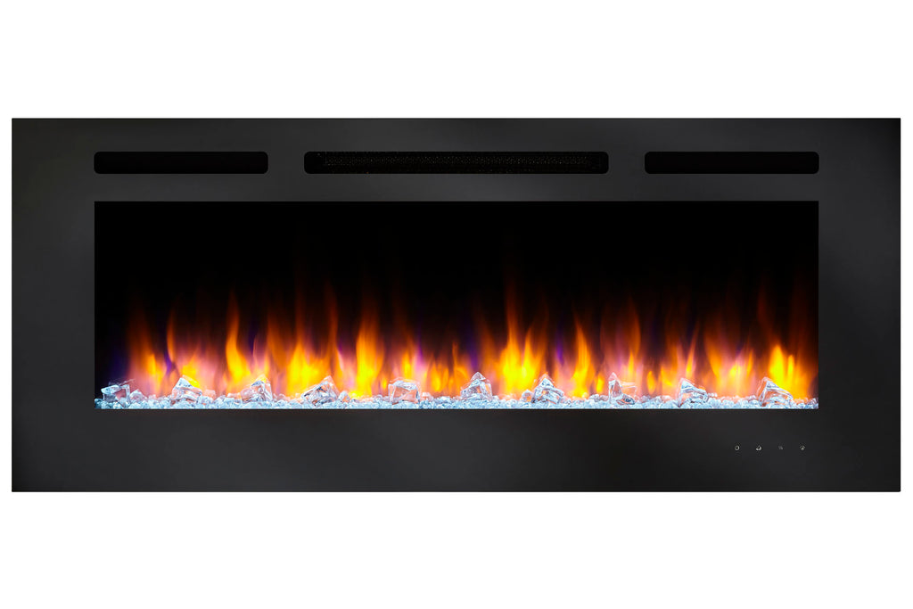 Hearth & Home SimpliFire Allusion 60 Inch Wall Mount Recessed Linear Electric Fireplace Insert | SF-ALL60-BK | Electric Fireplaces Depot