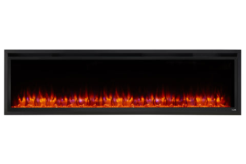 Image of Hearth & Home SimpliFire Allusion Platinum 72 inch Wall Mount Recessed Linear Electric Fireplace Insert | SF-ALLP72-BK | Electric Fireplaces Depot