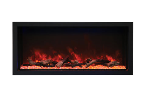 Image of Amantii Panorama 60-inch Built-in Tall & Deep Indoor/Outdoor Linear Electric Fireplace