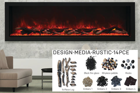 Image of Amantii Panorama 72-in Deep Tall Built-in Indoor & Outdoor Electric Fireplace - Heater - BI-72-DEEP-XT - Electric Fireplaces Depot