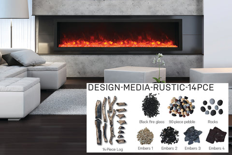 Image of Amantii Panorama 88-in Deep Tall Built-in Indoor & Outdoor Electric Fireplace - Heater - BI-88-DEEP-XT - Electric Fireplaces Depot