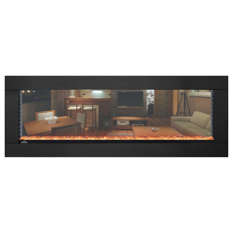 Image of Napoleon Clearion 50 inch See Through Built in Electric Fireplace - Heater - NEFBD50HE - NEFBD50H Electric Fireplaces Depot