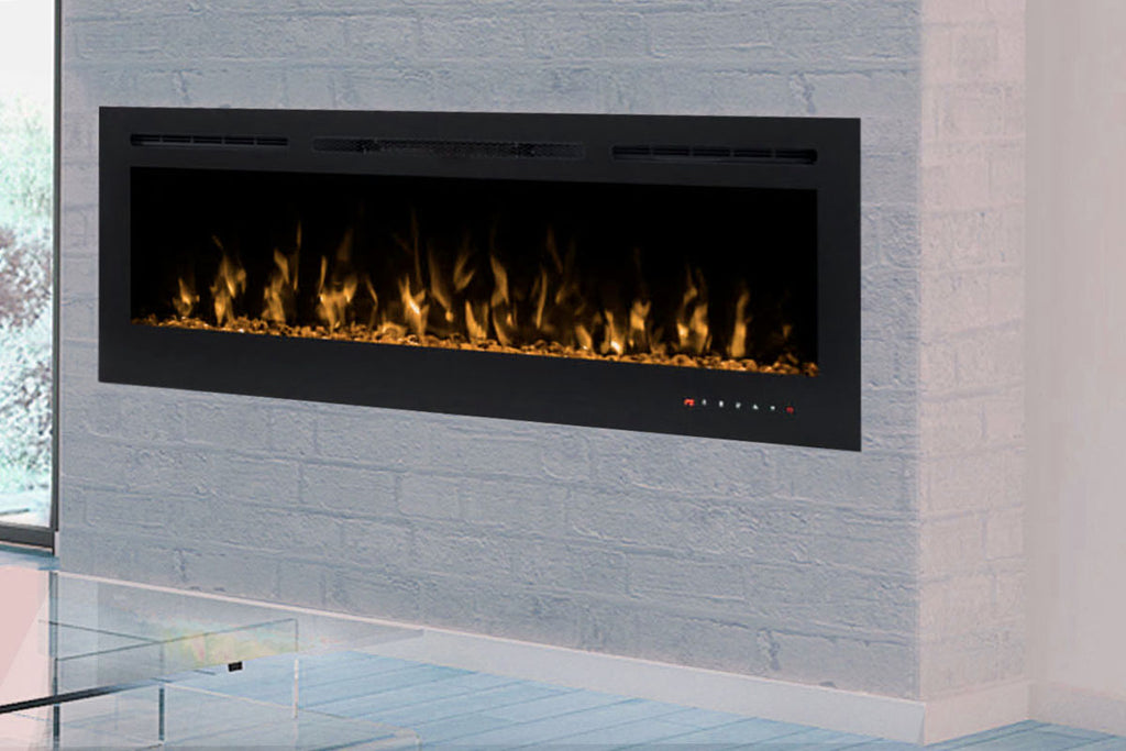 Costway 50" Electric Fireplace TV Stand With Heater – Vintage Black, Remote Included