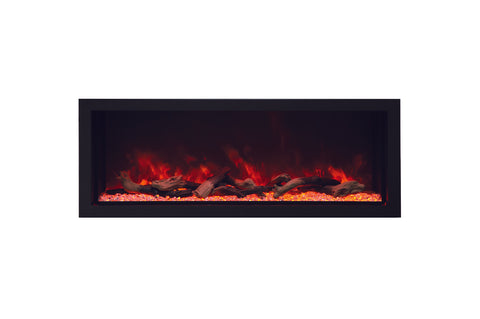 Image of Amantii Panorama 40-in Deep Tall Built-in Indoor & Outdoor Electric Fireplace - Heater - Electric Fireplaces Depot