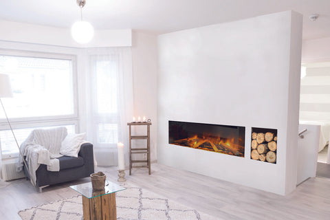 Image of Electric Modern EvonicFires 40 Inch Built-In Wall Mount Linear Electric Fireplace - E40 - Electric Fireplaces Depot