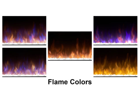 Image of Dimplex Multi-Fire Slim 42 Inch Recessed Wall Mount Linear Smart Electric Fireplace Insert - PLF4214-XS - Flame Colors