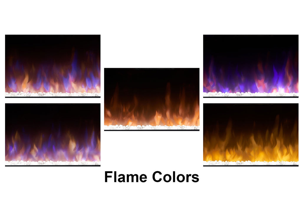 Dimplex Multi-Fire Slim 50 Inch Recessed Wall Mount Linear Smart Electric Fireplace Insert - PLF5014-XS - Flame Colors