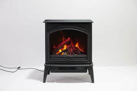 Image of Sierra Flame 23-inch Cast Iron Freestanding Electric Stove - Electric Fireplace Heater - Logs Set - Electric Fireplaces Depot