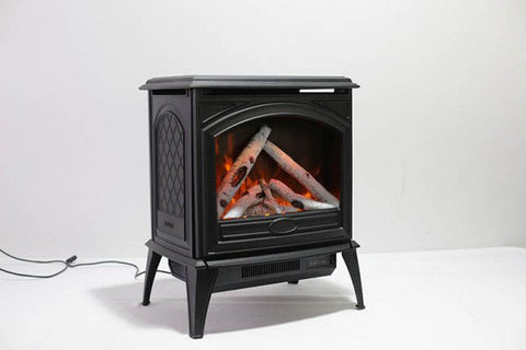 Image of Sierra Flame 23-inch Cast Iron Freestanding Electric Stove - Electric Fireplace Heater - Logs Set - Electric Fireplaces Depot