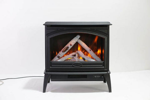 Image of Sierra Flame 28-inch Cast Iron Freestanding Electric Stove - Electric Fireplace Heater - Logs Set - Electric Fireplaces Depot