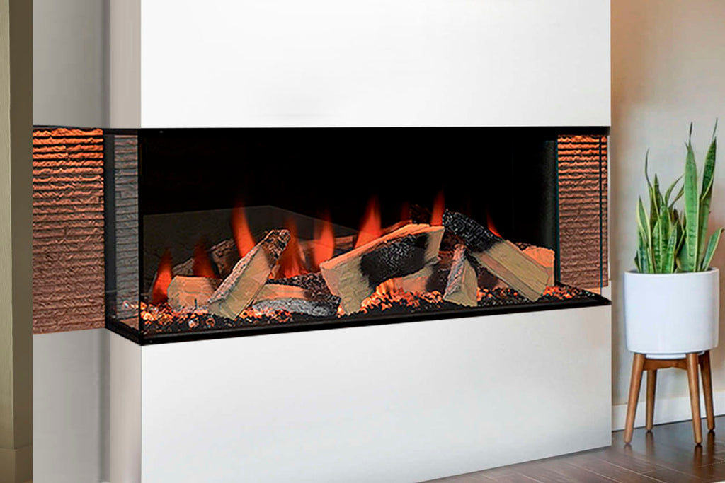 Electric Modern Evonicfires Halo Series 40-inch Built-In 3-sided Electric Fireplace - Kiruna | EV-FP-Halo-KIRUNA | Electric Fireplaces Depot