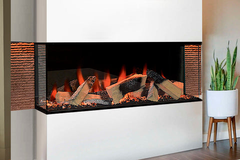 Image of Electric Modern Evonicfires Halo Series 40-inch Built-In 3-sided Electric Fireplace - Kiruna | EV-FP-Halo-KIRUNA | Electric Fireplaces Depot