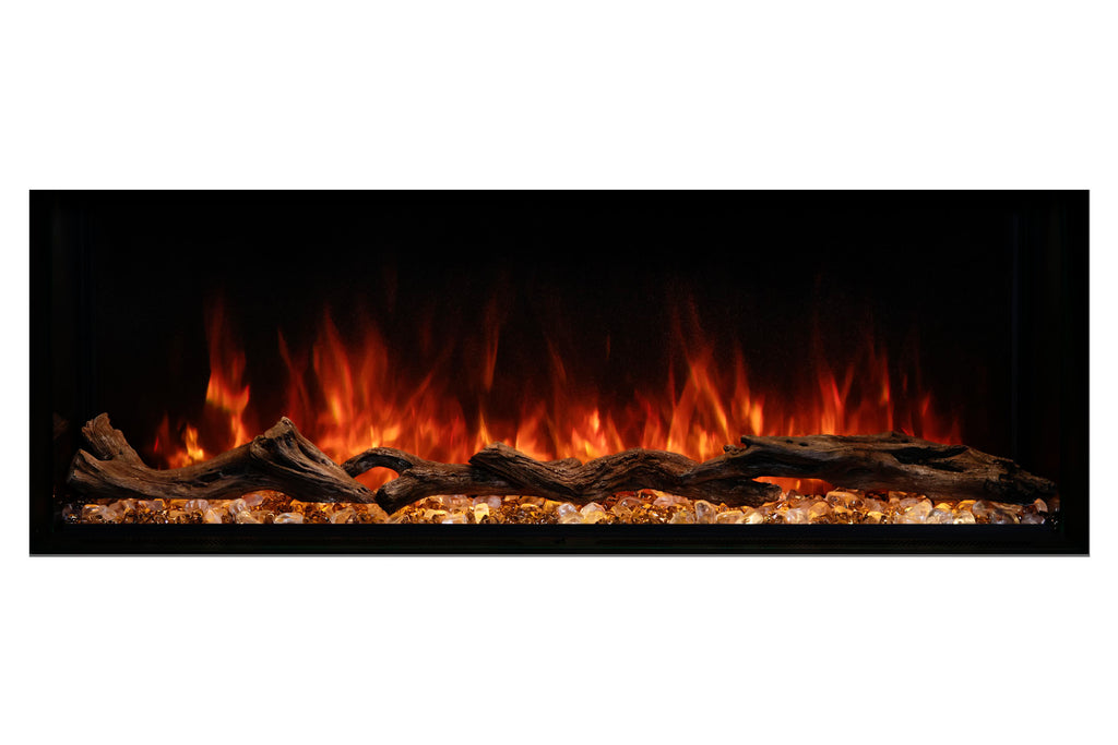 Modern Flames Landscape Pro 82-inch 3 Sided Electric Fireplace Wall Mount Studio Suite Mantel | White | WMC-68LPM-RTF | LPM-6816 | Electric Fireplaces Depot
