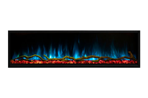 Image of Modern Flames Landscape Pro Slim 96-inch Built In Wall Mount Linear Electric Fireplace | LPS-9614 | Electric Fireplaces Depot