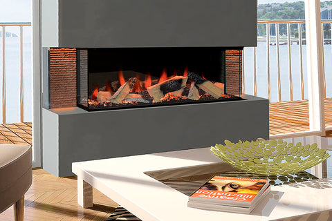 European Home Evonicfires 60 Inch Linnea Halo Series Built-In 3-sided Electric Fireplace | EV-FP-Halo-LINNEA  | Electric Fireplaces Depot