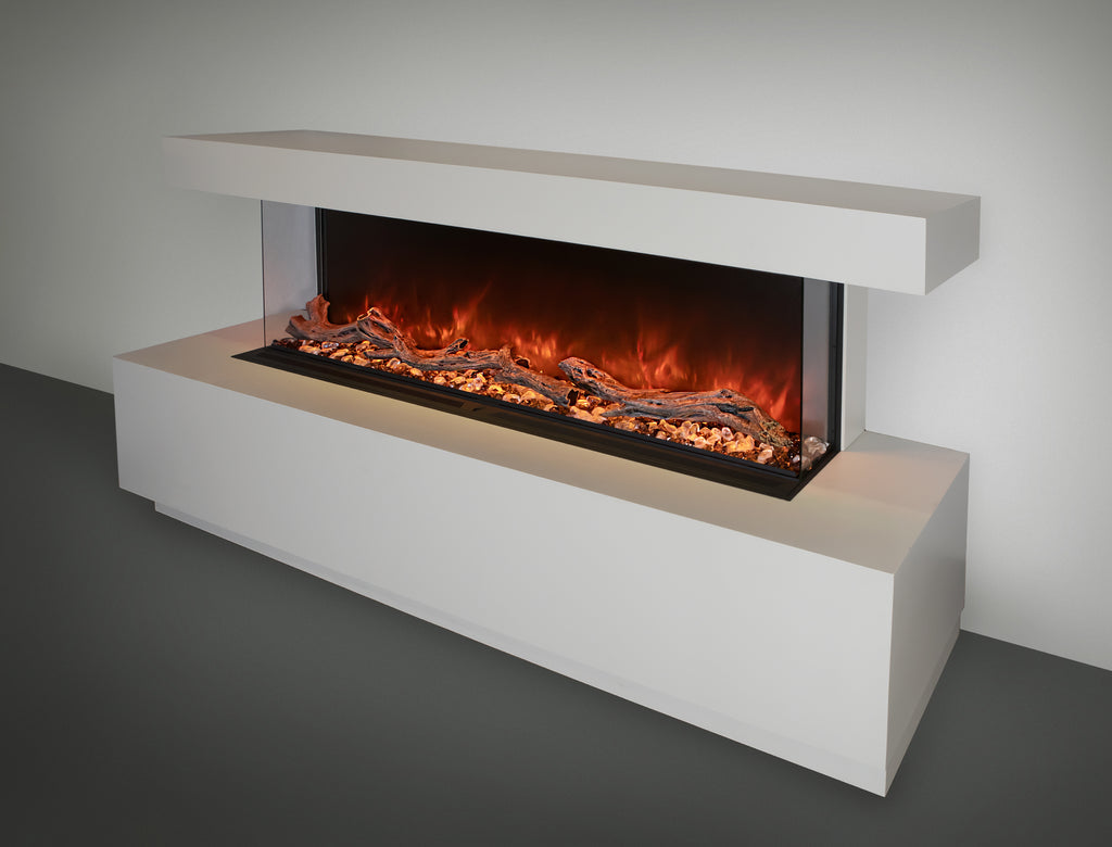 Modern Flames Landscape Pro Multi 96-inch 3 Sided and 2 Sided Built In Wall Mount Linear Electric Fireplace | LPM-9616 | Electric Fireplaces Depot