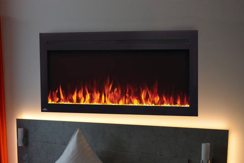 Image of Napoleon Purview 42 Inch Wall Mount Built In Recessed Electric Fireplace | NEFL42HI | Pureview Electric Insert | Electric Fireplaces Depot