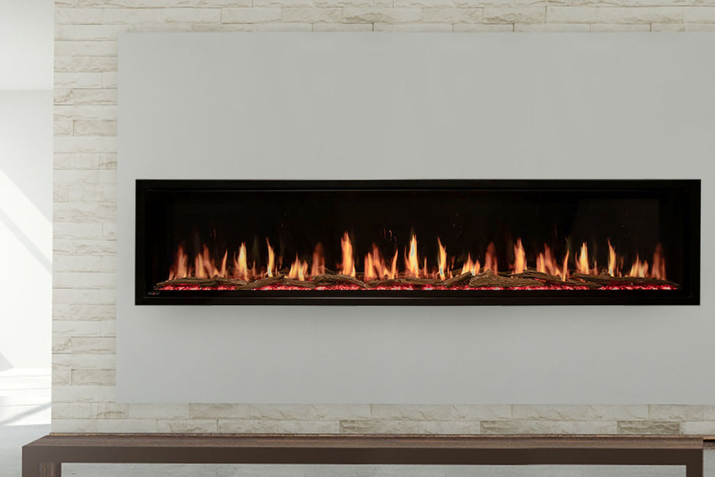 Modern Flames Orion Slim 100 Inch Heliovision Virtual Recessed Wall Mount Electric Fireplace - OR100-SLIM