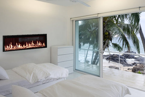 Image of Modern Flames Orion Slim 60 Inch Heliovision Virtual Recessed Wall Mount Electric Fireplace - OR60-SLIM