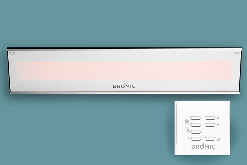 Bromic Platinum Smart-Heat 4500 Watt Infrared Electric Patio Heater White | Platinum 53 in Electric Radiant Heater | BH3622001
