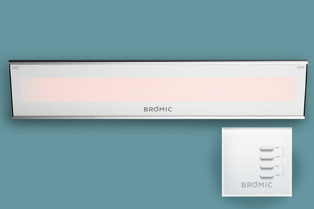 Bromic Platinum Marine Smart-Heat 3400 Watt Outdoor Electric Patio Heater White | Platinum 50 in Electric Radiant Heater | BH0320018