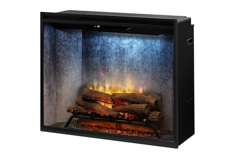 Image of Dimplex Revillusion Portrait 36 inch Built In Electric Fireplace Weathered Concrete - Firebox - Heater - RBF36PWC - Electric Fireplaces Depot 