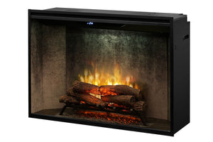 Dimplex Revillusion 42 inch Built In Electric Fireplace Weathered Concrete - Firebox - Heater - RBF42WC - Electric Fireplaces Depot