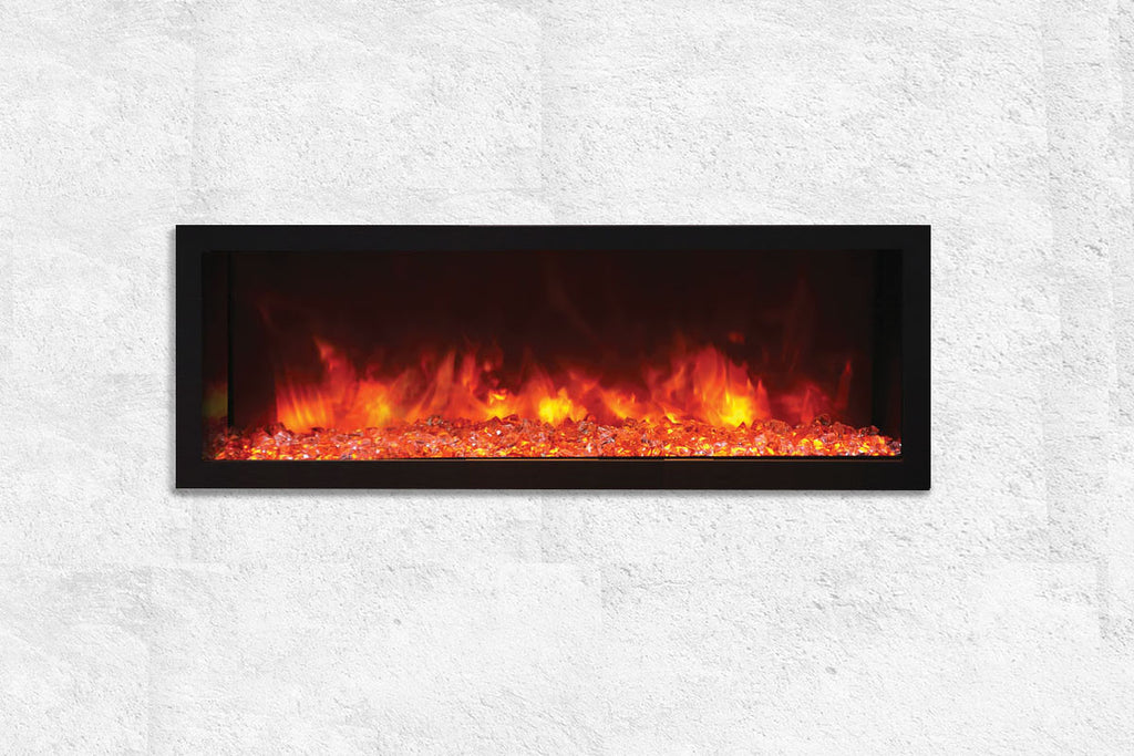 Remii 45 inch Extra Deep Built-In Indoor Outdoor Electric Fireplace | Heater | 102745-DE | Electric Fireplaces Depot