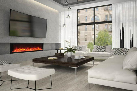Image of Remii 65 inch Extra Deep Built-In Indoor Outdoor Electric Fireplace | Heater | 102765-DE | Electric Fireplaces Depot