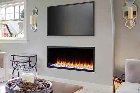 Image of Hearth & Home SimpliFire Scion 43-inch Built-In Linear Electric Fireplace | SF-SC43-BK | Modern Electric Fireplace  |  Electric Fireplaces Depot