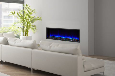 Image of Hearth & Home SimpliFire Scion 55-inch Built-In Linear Electric Fireplace | SF-SC55-BK | Modern Electric Fireplace | Electric Fireplaces Depot