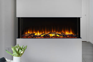 Hearth & Home SimpliFire Scion Trinity 43 in Multi-Side View Built In Electric Fireplace 2-Sided 3-Sided SF-SCT43-BK Fireplace