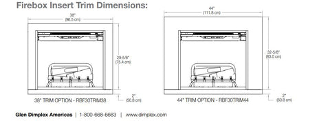 Image of 38'' Trim Kit Accessory for Dimplex RBF30 - Revillusion Firebox