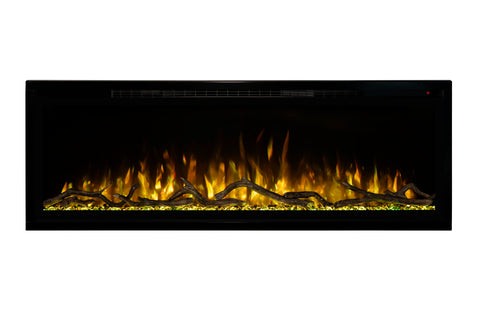 Image of Modern Flames Spectrum Slimline 74 inch Wall Mount Built in Electric Fireplace | Fully Recessed 4'' Wall | SPS-74B | Electric Fireplaces Depot