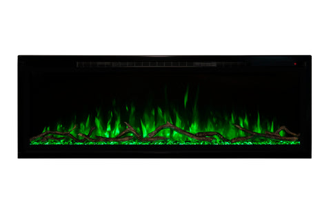 Image of Modern Flames Spectrum Slimline 60 inch Wall Mount Built in Electric Fireplace Insert | Fully Recessed 4'' Wall | SPS-60B | Electric Fireplaces Depot