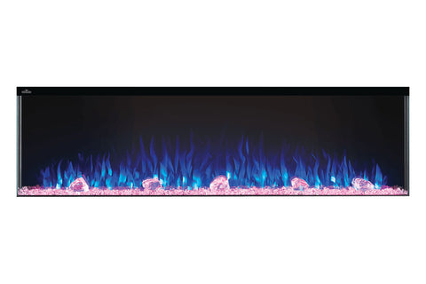 Napoleon Trivista 60-inch 3 Sided Built In Fully Recessed Electric Fireplace | NEFB60-3SV | 2 Sided Electric Firepalce Insert - Electric Fireplaces Depot