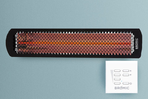 Image of Bromic Tungsten Smart-Heat 4000 Watt 208V Outdoor Electric Patio Heater Black | Tungsten 44 in Radiant Heater | BH0420034