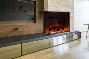 Evonicfires Tyrell 32'' Halo Series Built-In 2-sided Corner Electric Fireplace | Firebox