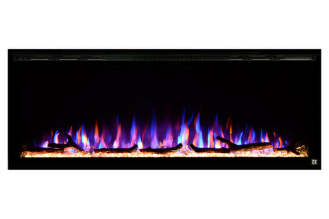 Image of Touchstone Sideline Elite 60" Built-In Recessed Flush Mount Electric Fireplace - 80037 - Electric Fireplaces Depot