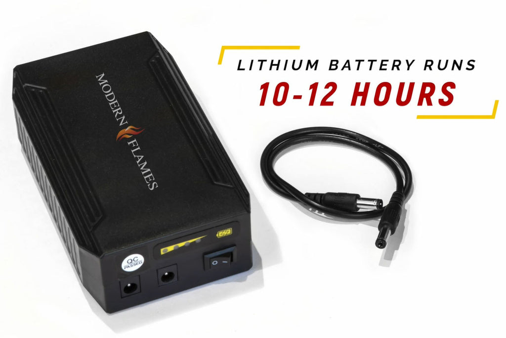 Lithium Battery Pack for Modern Flames 20'' and 26'' Sunset Charred Oak Electric Logs