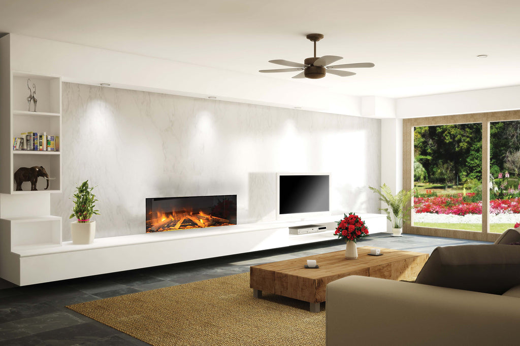 Electric Modern EvonicFires 40 Inch Built-In Wall Mount Linear Electric Fireplace - E40 - Electric Fireplaces Depot